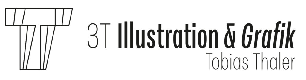 Logo und Schriftzug 3T Illustration und Grafik Tobias Thaler